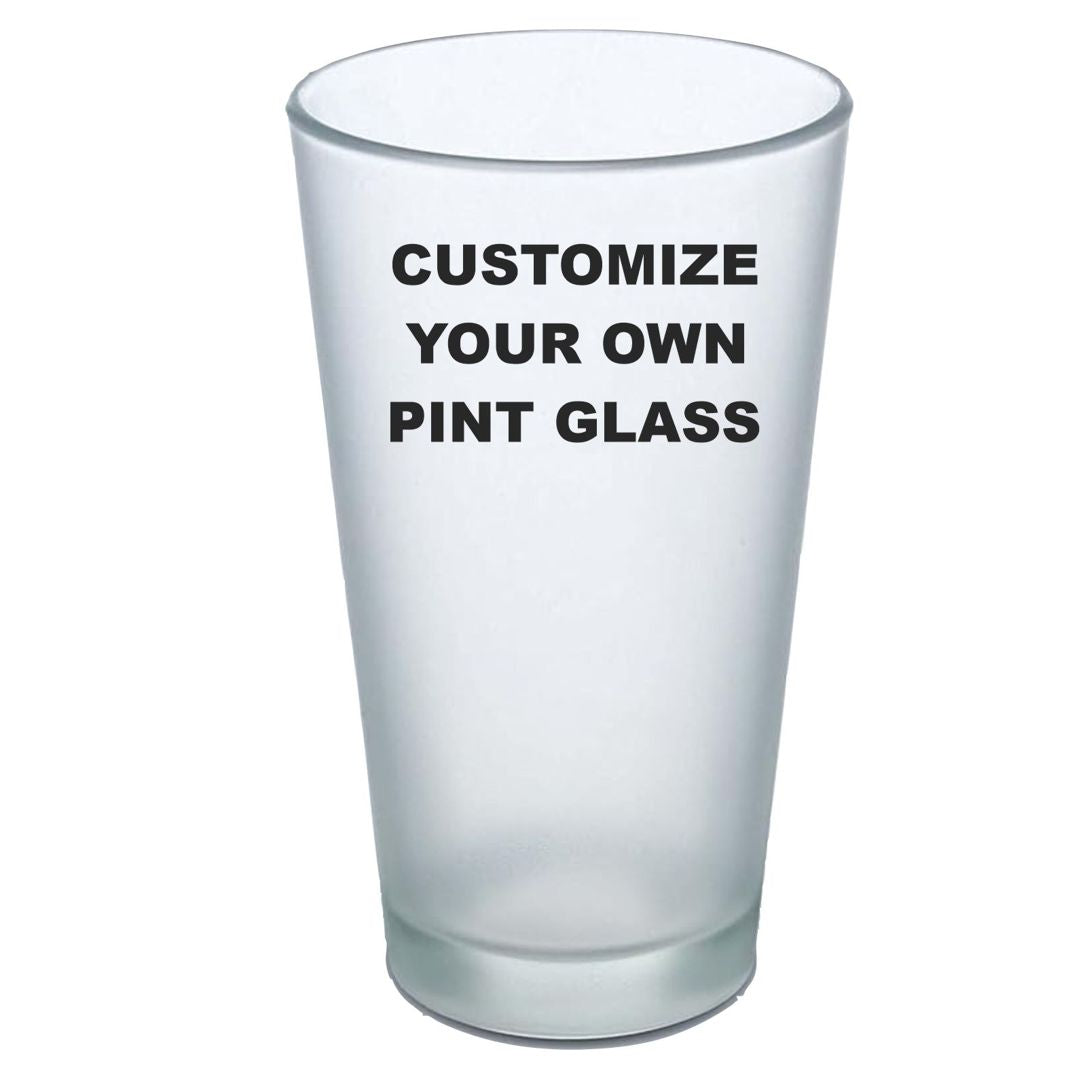 Personalized Frosted Pint Glass - Design Your Own