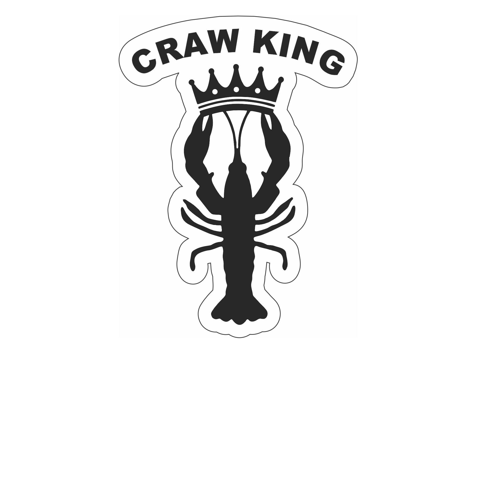 Craw King Printed Decal Black