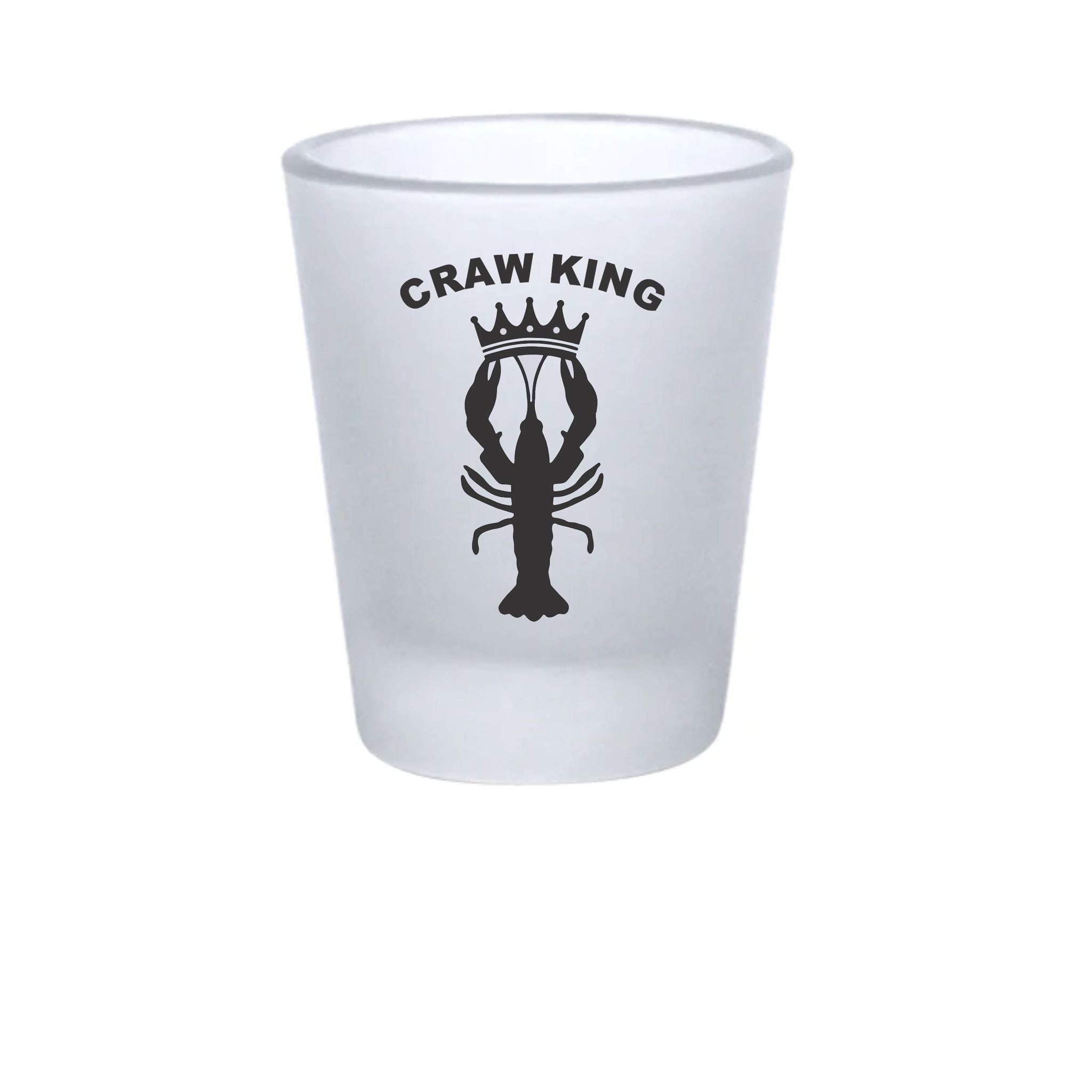 Craw King Frosted Shot Glass