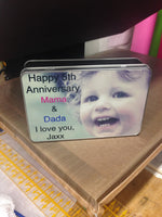 Personalized Rectangle Tin, Design your own Cookie Tin