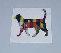 Maryland Flag Cat Decal