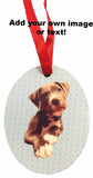 Personalized Custom Photo Oval Shaped Ornament Double Sided