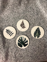Plant Coasters Round with Cork Bottom (Set of 4)